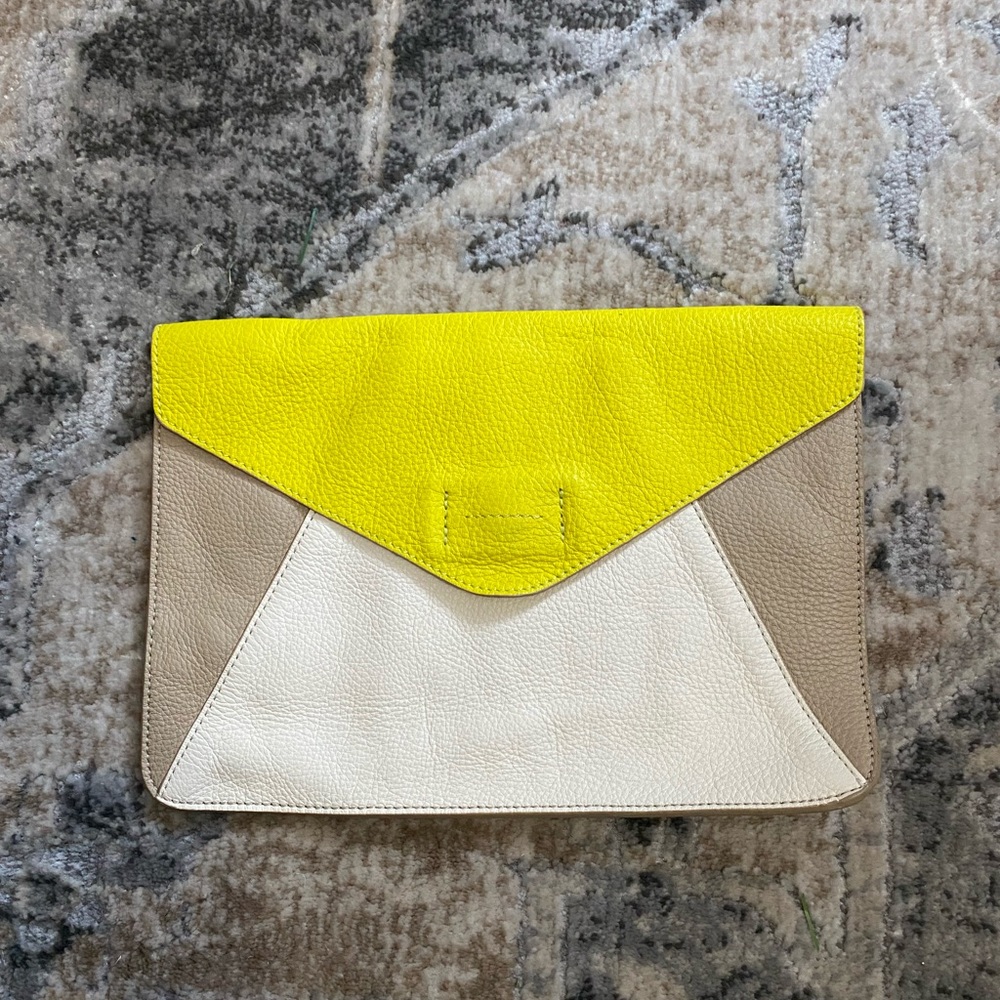 Gap leather clutch
